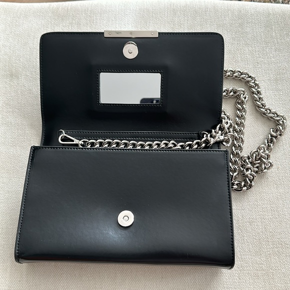 #22 RARE Philipp Plein Black Pyramid Studded Clutch - Picture 2 of 7